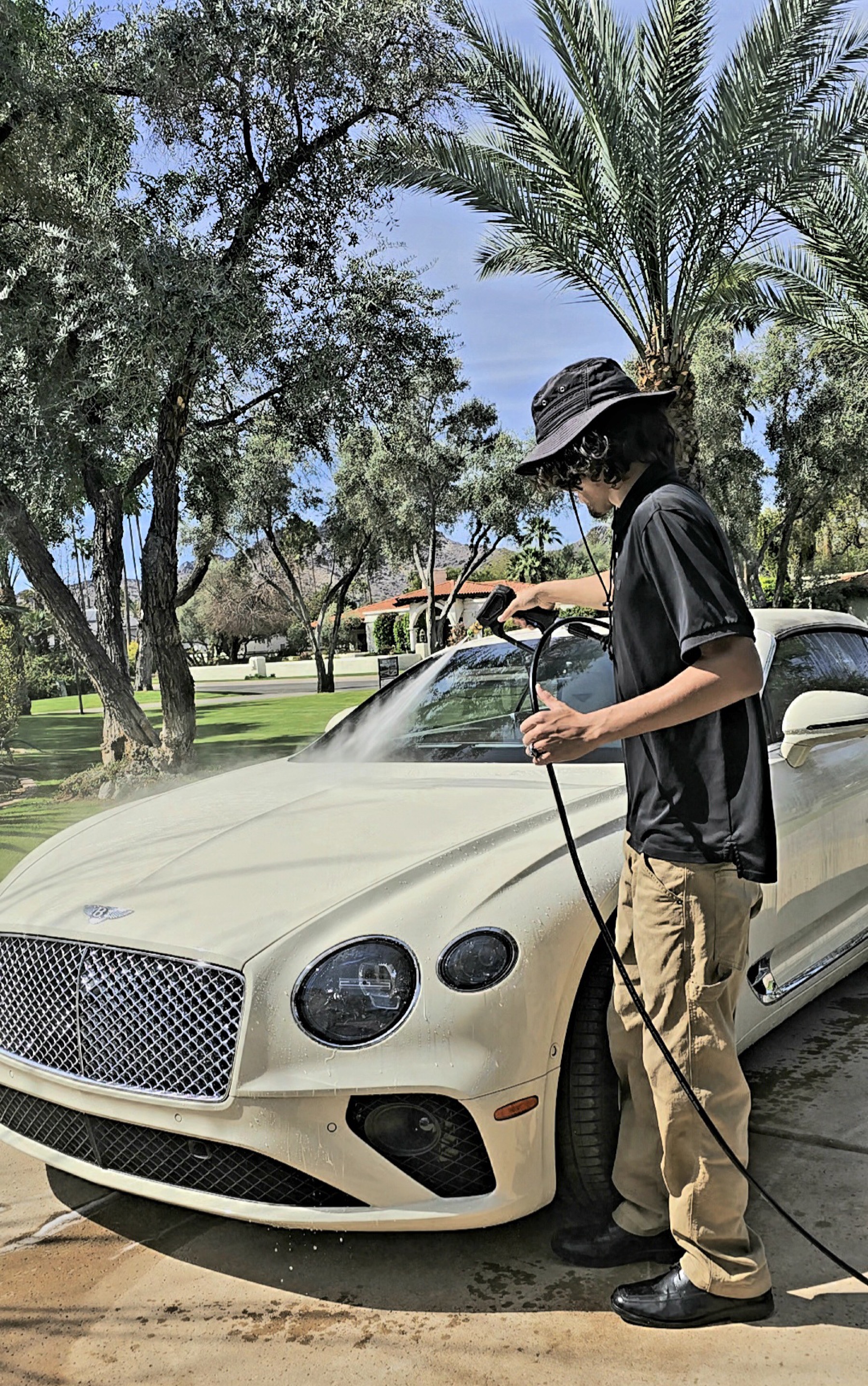 Bentley Continental GT being detailed in Scottsdale