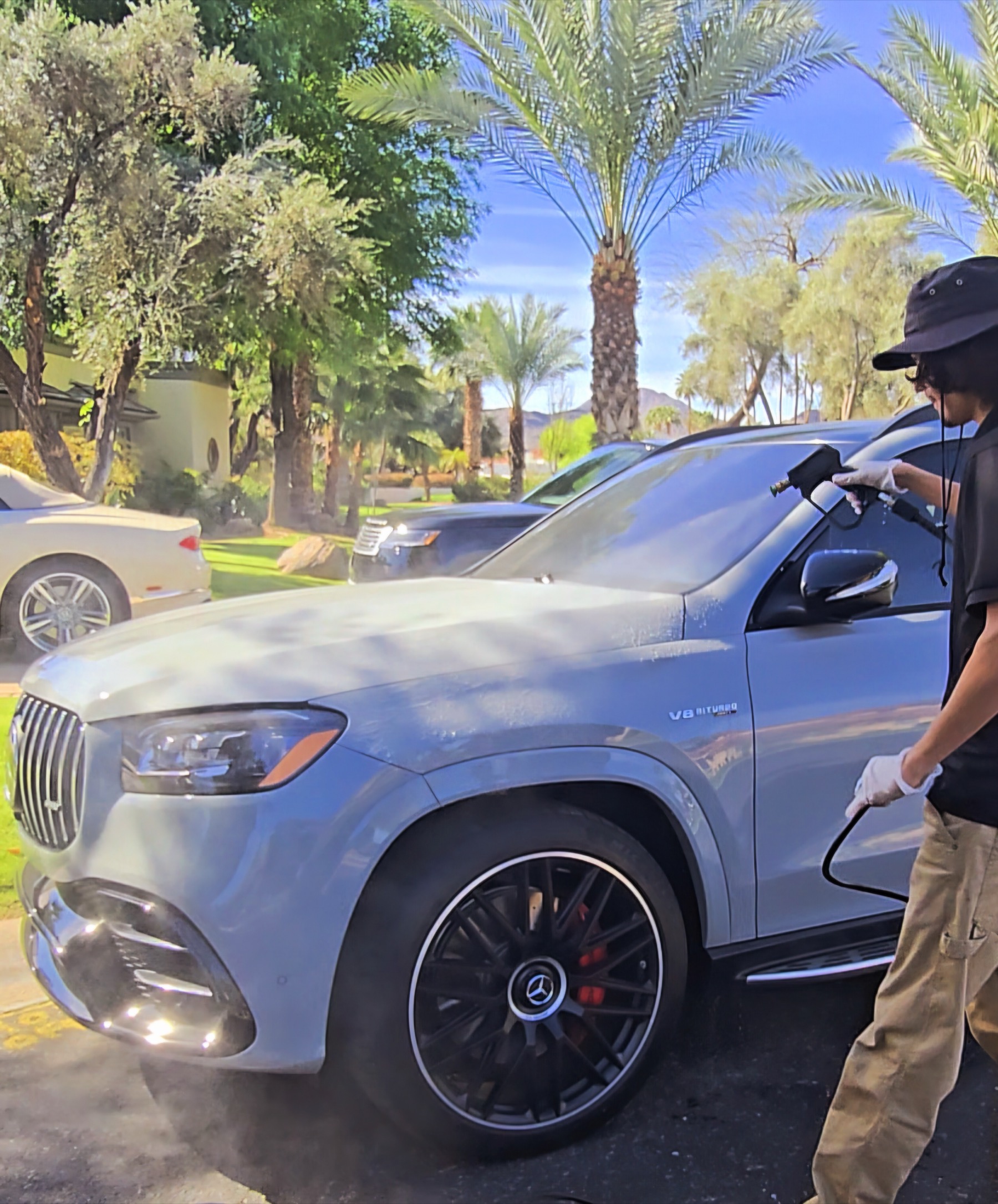 Mercedes-AMG GLS pressure wash in Phoenix