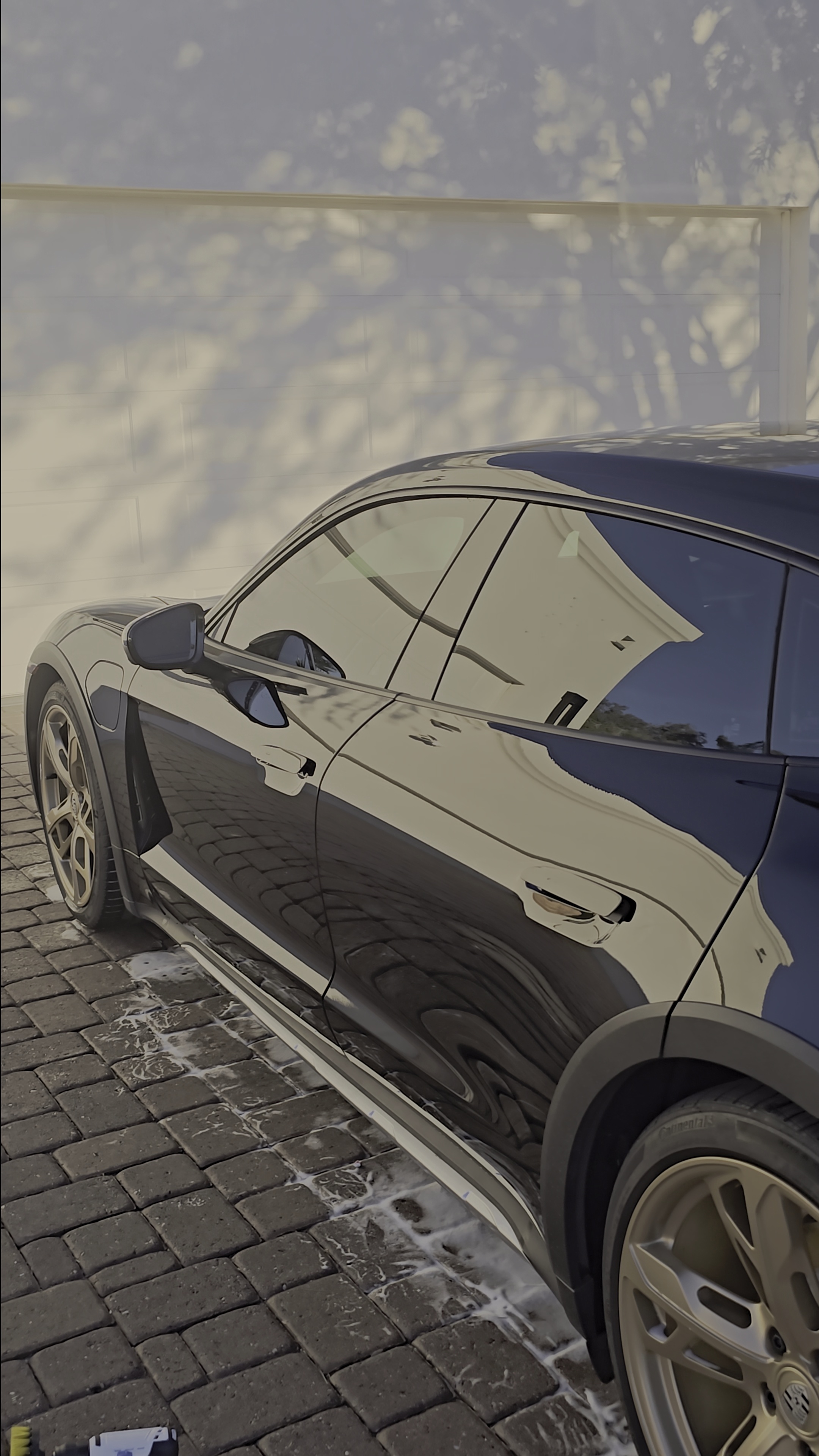 Detailed luxury vehicle with deep gloss finish